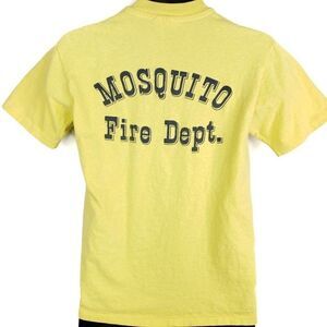 Mosquito Volunteer Fire Department T Shirt Vintage 80s Made In USA Mens Size Med
